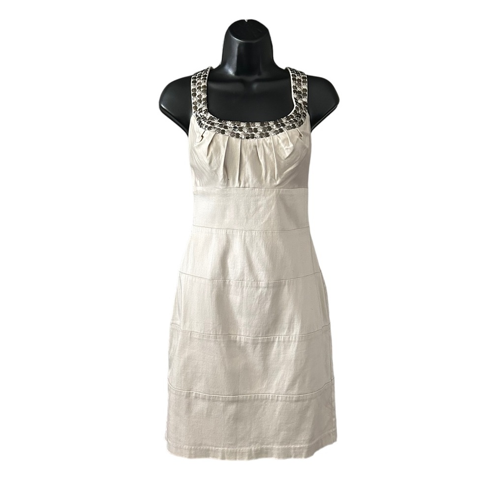 Bisou Bisou Womens Tan Sleeveless Dress Size 6